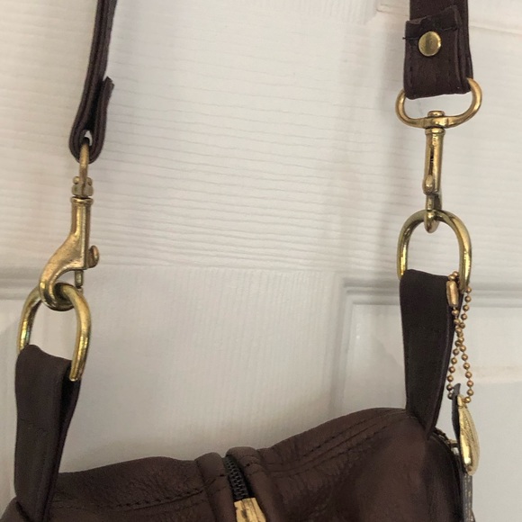 Victoria Leather Co. Bag The Original Teardrop Leather Handbag Purse Brown Brass - Picture 6 of 7